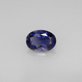 Iolita azul natural de 0,63 ct, corte óvalo, VS-SI