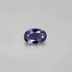 Iolita azul natural de 0,47 ct, corte óvalo, VS