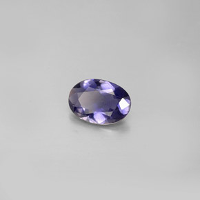 Iolita azul natural de 0,47 ct, corte óvalo, VS