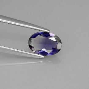 iolita Violeta natural de 0.48 ct, Corte Óvalo, VS