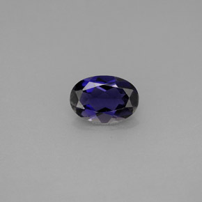 Iolita violeta natural de 0,53 ct, corte óvalo, VS