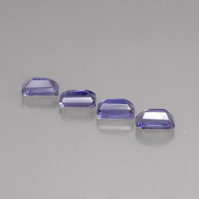 Gemas de iolita azul natural de  ct, corte esmeralda, VS