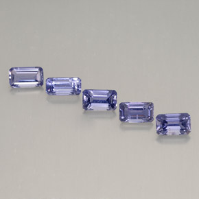 Gemas de iolita violeta natural de  ct, corte esmeralda, VVS-VS