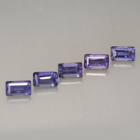 Gemas de iolita violeta natural de  ct, corte esmeralda, VVS-VS