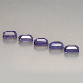 Gemas de iolita violeta natural de  ct, corte esmeralda, VVS-VS