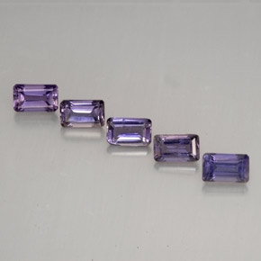 Gemas de iolita violeta natural de  ct, corte esmeralda, VVS-VS