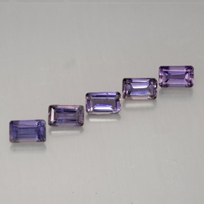 Gemas de iolita violeta natural de  ct, corte esmeralda, VVS-VS