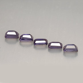 Gemas de iolita violeta natural de  ct, corte esmeralda, VVS-VS