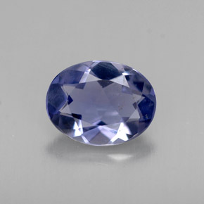 Iolita azul natural de 0,83 ct, corte óvalo, VVS-VS