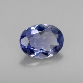 Iolita azul natural de 0,83 ct, corte óvalo, VVS-VS