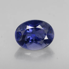 Iolita azul natural de 1,23 ct, corte óvalo, VS-SI