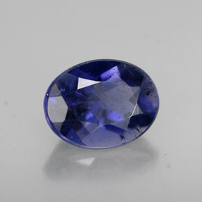 Iolita azul natural de 1,23 ct, corte óvalo, VS-SI