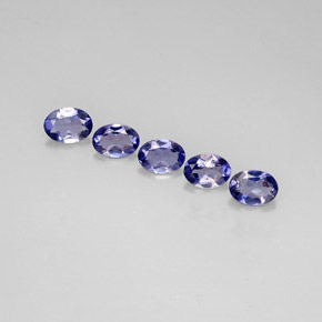 Gemas de iolita azul natural de  ct, corte óvalo, VVS-VS