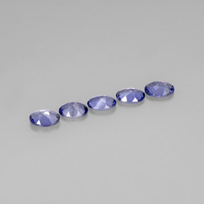 Gemas de iolita azul natural de  ct, corte óvalo, VVS-VS