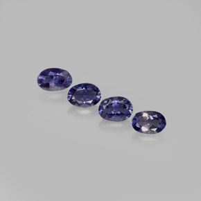 Gemas de iolita azul natural de  ct, corte óvalo, VVS-VS