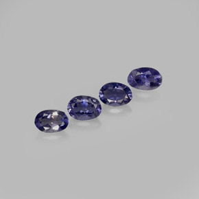 Gemas de iolita azul natural de  ct, corte óvalo, VVS-VS