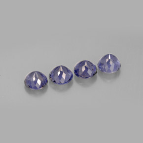 Gemas de iolita azul natural de  ct, corte redondo, VVS-VS