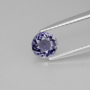 Iolita azul natural de 0,48 ct, corte redondo, VVS-VS