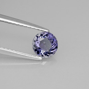 Iolita azul natural de 0,48 ct, corte redondo, VVS-VS