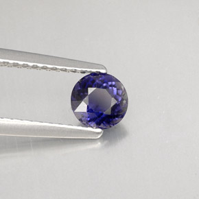 iolita Azul violeta natural de 0.44 ct, Corte Redondo, VS
