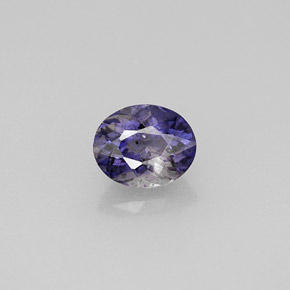 Iolita azul natural de 0,78 ct, corte óvalo, VS