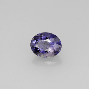 Iolita azul natural de 0,78 ct, corte óvalo, VS
