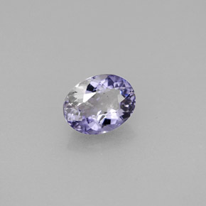 Iolita violeta natural de 0,75 ct, corte óvalo, VS