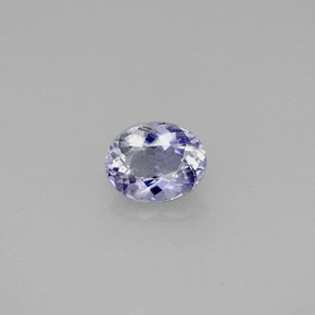 Iolita violeta natural de 0,54 ct, corte óvalo, VS
