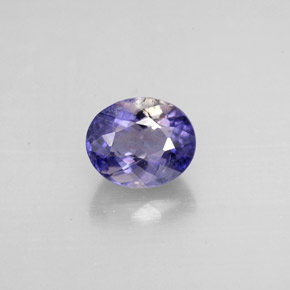 Iolita violeta natural de 0,92 ct, corte óvalo, VS-SI