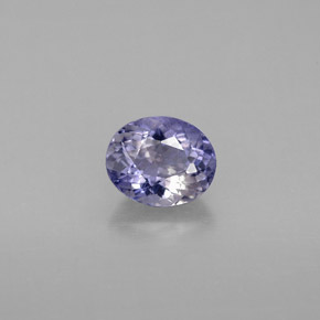 Iolita violeta natural de 0,65 ct, corte óvalo, VS