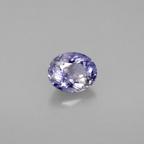 Iolita violeta natural de 0,65 ct, corte óvalo, VS