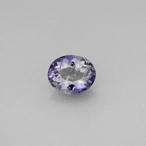 Iolita violeta natural de 0,52 ct, corte óvalo, VVS-VS