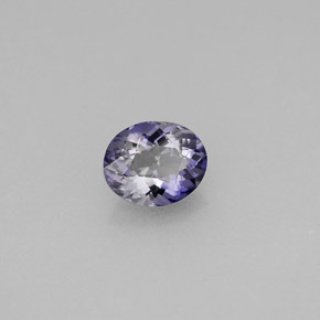 Iolita violeta natural de 0,52 ct, corte óvalo, VVS-VS
