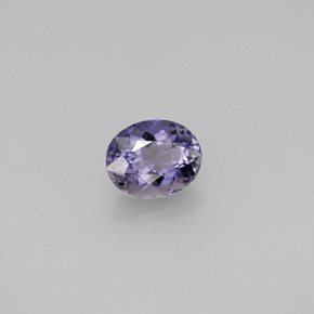Iolita violeta natural de 0,52 ct, corte óvalo, VS