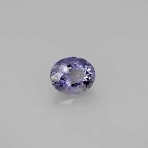 Iolita violeta natural de 0,49 ct, corte óvalo, VS