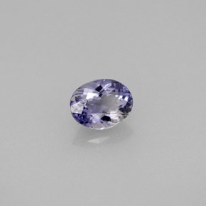 Iolita violeta natural de 0,47 ct, corte óvalo, VS