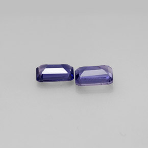 Gemas de iolita azul natural de  ct, corte esmeralda, VS