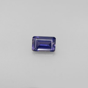 Iolita azul natural de 0,50 ct, corte esmeralda, VS