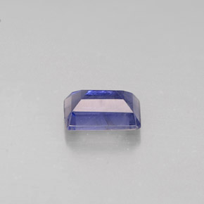 Iolita azul natural de 0,49 ct, corte esmeralda, VS