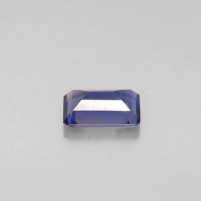 Iolita azul natural de 0,42 ct, corte esmeralda, VS