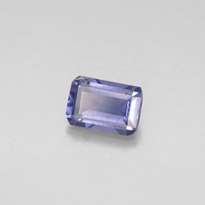 Iolita azul natural de 0,46 ct, corte esmeralda, VS