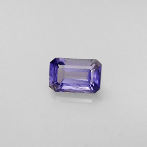 Iolita azul natural de 0,48 ct, corte esmeralda, VS