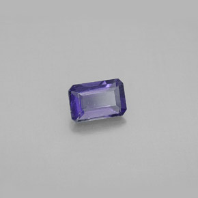 Iolita azul natural de 0,51 ct, corte esmeralda, VS