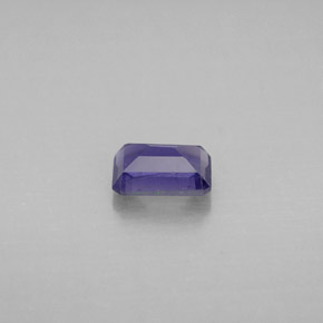 Iolita azul natural de 0,51 ct, corte esmeralda, VS