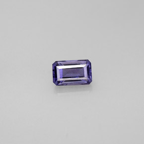 Iolita azul natural de 0,52 ct, corte esmeralda, VS
