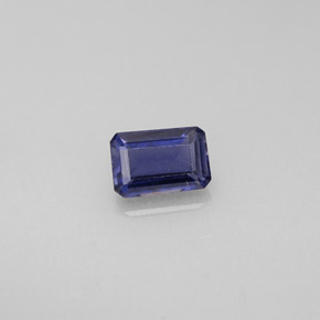 iolita Azul violeta natural de 0.51 ct, corte esmeralda, VS