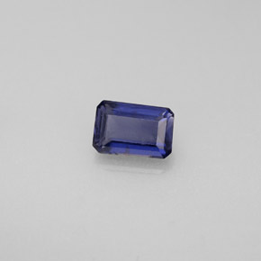 iolita Azul violeta natural de 0.51 ct, corte esmeralda, VS