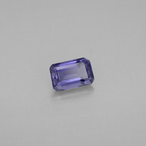 Iolita azul natural de 0,47 ct, corte esmeralda, VS