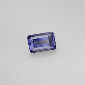 Iolita azul natural de 0,57 ct, corte esmeralda, VS