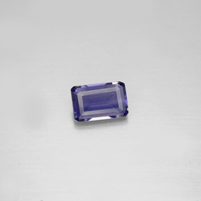 Iolita azul natural de 0,45 ct, corte esmeralda, VS